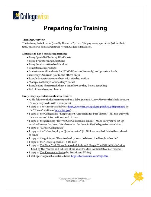 List of items needed for training_Page_1